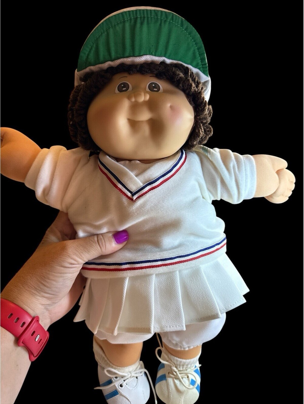Cabbage Patch Kid Girl Appalachian Art Tennis Outfit w/Visor Brown Hair & Eyes